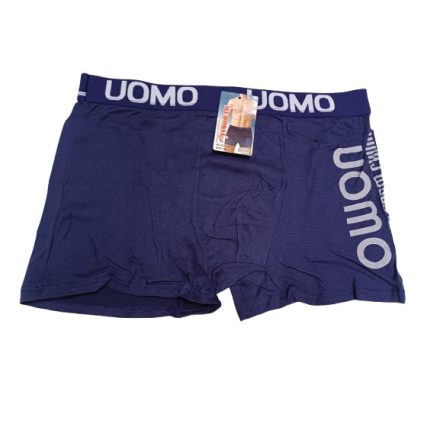 Férfi XXL-es sötétkék feliratos boxer, alsónadrág - Uomo - ÚJ
