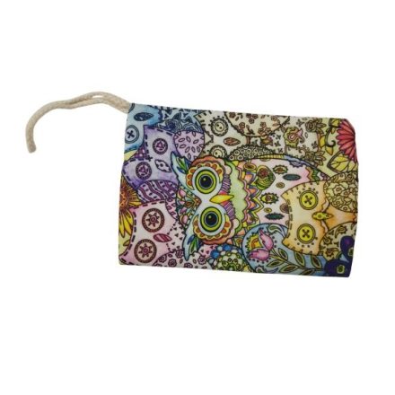 Baglyos vászon pénztárca, szütyő - ÚJ