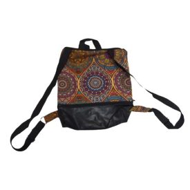 Fekete mandalamintás hátizsák 40x35 cm - ÚJ