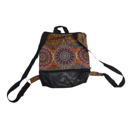 Fekete mandalamintás hátizsák 40x35 cm - ÚJ