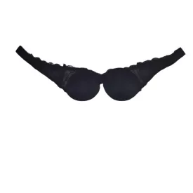 Fekete szivacsos pánt nélüli melltartó (75B)