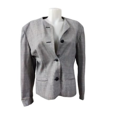 Női L-XL-es fekete-fehér kockás, pepita blézer