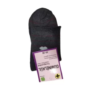   Női 35-38-as szürke szívecskés gumírozás nélküli gyógyzokni - ÚJ