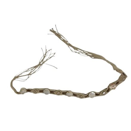 150 cm hosszú kagylós fonott textil öv