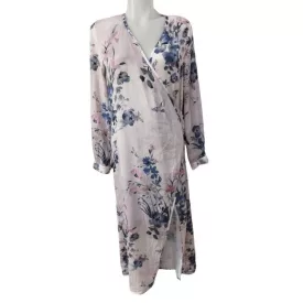 Női M-es rózsaszín virágos hálóköntös - H&M