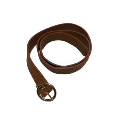 Barna műbőr öv, 70-80 cm-es derékra, 3 cm széles - ÚJ