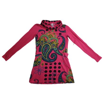 170-es pink mintás ruha - Bonprix