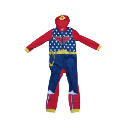 7-8 évesre vékony polár háziruha, jelmez - Wonder Woman
