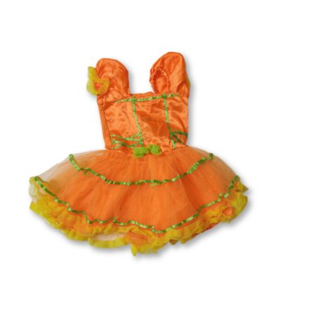 86-92-es narancssárga tököcskés jelmezruha, halloween