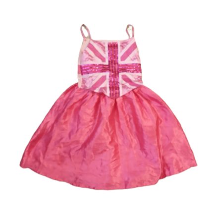 7-8 évesre pink angol zászlós jelmezruha