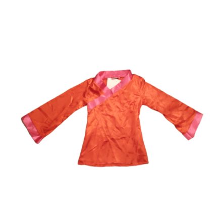 128-as narancs-pink hosszított jelmezfelső,  (pl. gésa) - ÚJ