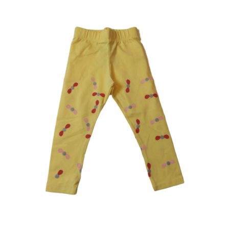 86-os sárga alapon színes mintás leggings - ÚJ