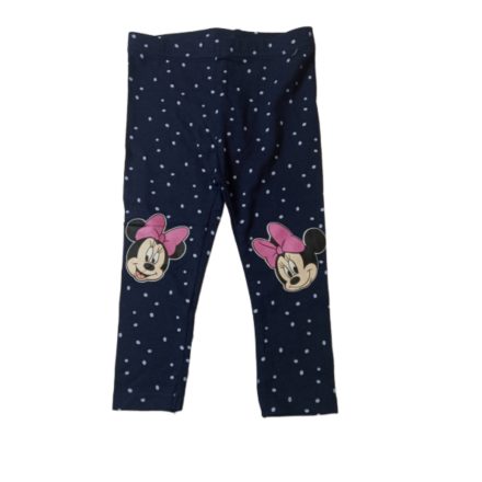 80-as sötétkék pöttyös leggings - Minnie Egér - ÚJ