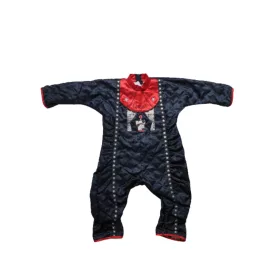 Kisgyerekre fekete-piros unisex bohóc jelmezoverall