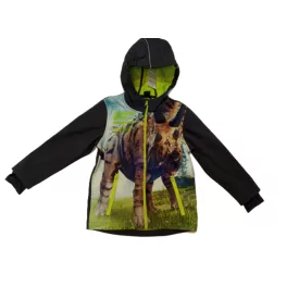 92-es szürke dínós softshell kabát - Kiki & Koko - ÚJ