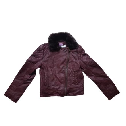 128-as mályvaszínű bőrhatású átmeneti kabát - F&F