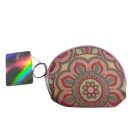 Rózsaszín mandalamintás mini pénztárca, szütyő - ÚJ  
