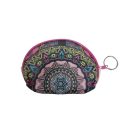 Pink-töbszínű mandalamintás mini pénztárca, szütyő - ÚJ  