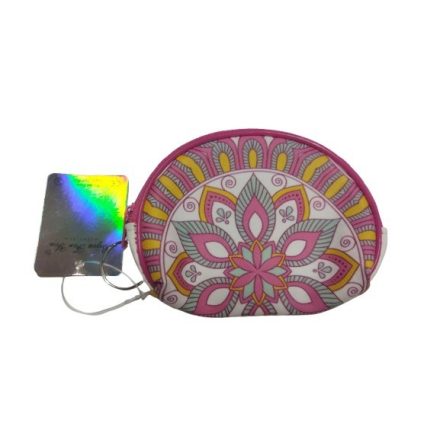 Pink mandalamintás mini pénztárca, szütyő - ÚJ  