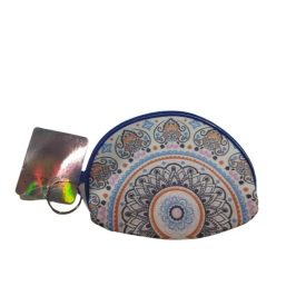 Kék mandalamintás mini pénztárca, szütyő - ÚJ  