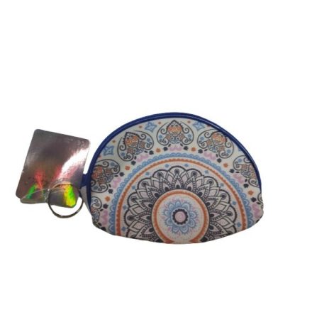 Kék mandalamintás mini pénztárca, szütyő - ÚJ  