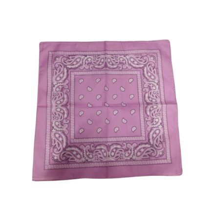 Rózsaszín mintás kendő, sál, bandana - ÚJ