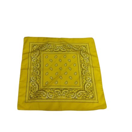 Sárga mintás kendő, sál, bandana - ÚJ