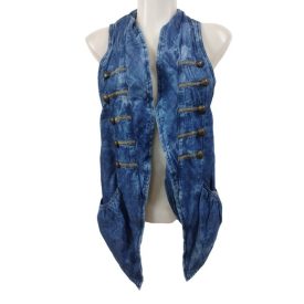 Női L-es kék puha anyagú farmermellény - Miss Selfridge