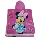64x64 cm-es pink frottír fürdőponcsó, törölköző  - Minnie egér (kicsit használtabb)