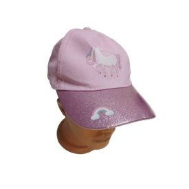   54 cm-es fejre rózsaszín csillogó ellenzős baseball sapka - Sinsay