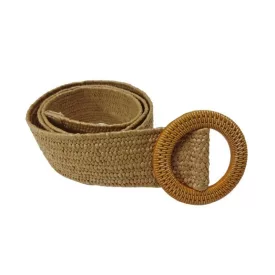 Szalma, rattan öv, drapp - ÚJ