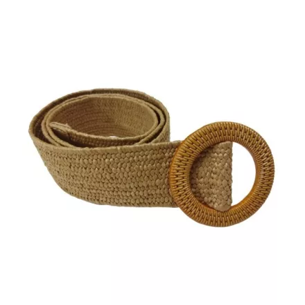 Szalma, rattan öv, drapp - ÚJ