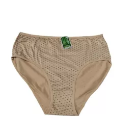   Női 5-6XL-es drapp klasszikus vonalú, nagyméretű magas derekú női bugyi - Timanni - ÚJ