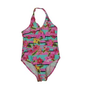 158-as rózsaszín virágos fürdőruha - Young Dimension