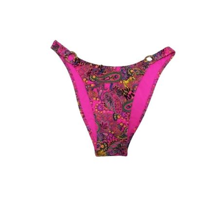 Női XL-es rózsaszín mintás csillogó bikinialsó - Censored - ÚJ