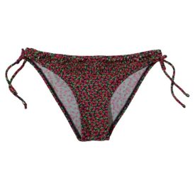 Női M-es kék-piros virágos bikini alsó, bugyi