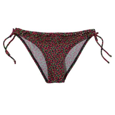 Női M-es kék-piros virágos bikini alsó, bugyi
