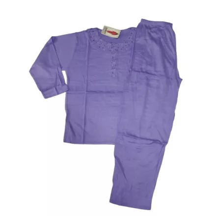 Női M-es sötétlila virágos pizsama - ÚJ