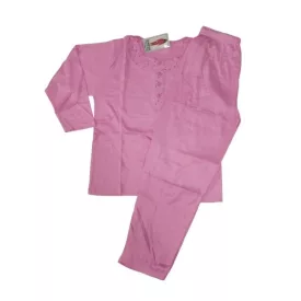 Női S-es rózsaszín virágos pizsama - ÚJ