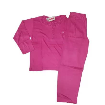 Női XL-es pink virágos pizsama - ÚJ