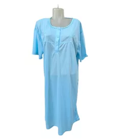 Női 3XL-es kék virágos hálóing - ÚJ