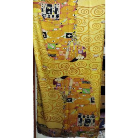 Nagyméretű festményes selyem sál, kendő, stóla - Klimt - ÚJ