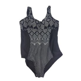   Női 3XL-es fekete pöttyös-mintás fürdőruha - Sun & Ocean