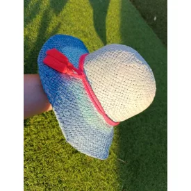54-56 cm-es fejre kék színátmenetes szalmakalap - C&A