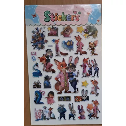 Zootropolis matrica ív 25x20 cm - Zootopia  ÚJ