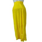 Női egyméretű sárga lenge átlapolós nadrág, nadrágszoknya - ÚJ