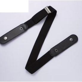   Állítható rugalmas, gumis deréköv - Csat nélküli, kényelmes viselet - fekete - ÚJ