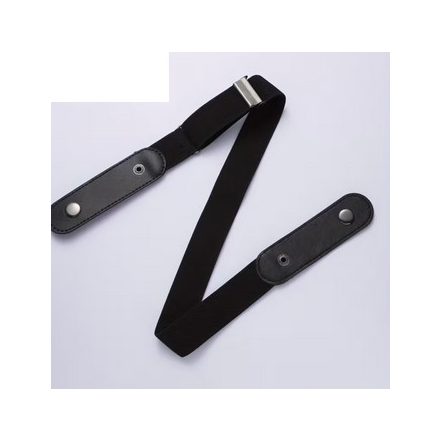 Állítható rugalmas, gumis deréköv - Csat nélküli, kényelmes viselet - fekete - ÚJ