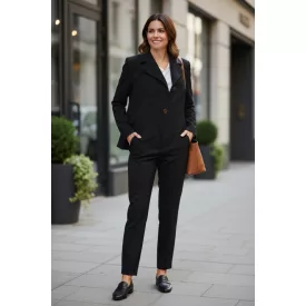 Női M-es fekete elegáns blézer - Nia & Dorado