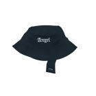 56 cm-es fejre fekete női vagy lány hímzett feliratos vászon nyári kalap - New Yorker - ÚJ 